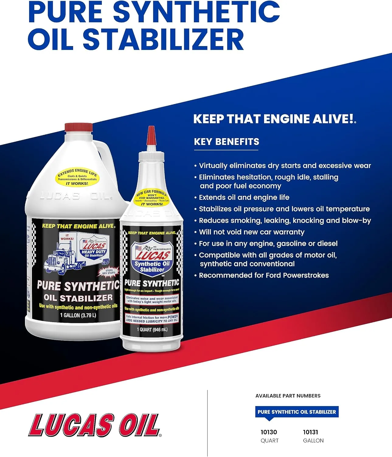 LUCAS OIL Pure Synthetic Oil Stabilizer
