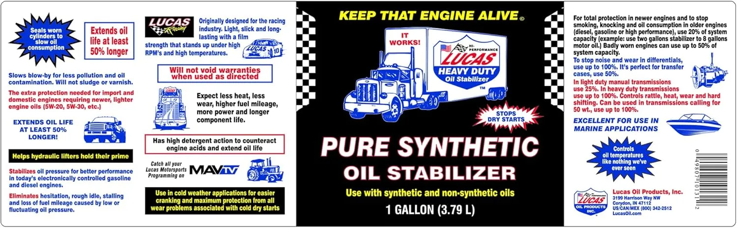 LUCAS OIL Pure Synthetic Oil Stabilizer