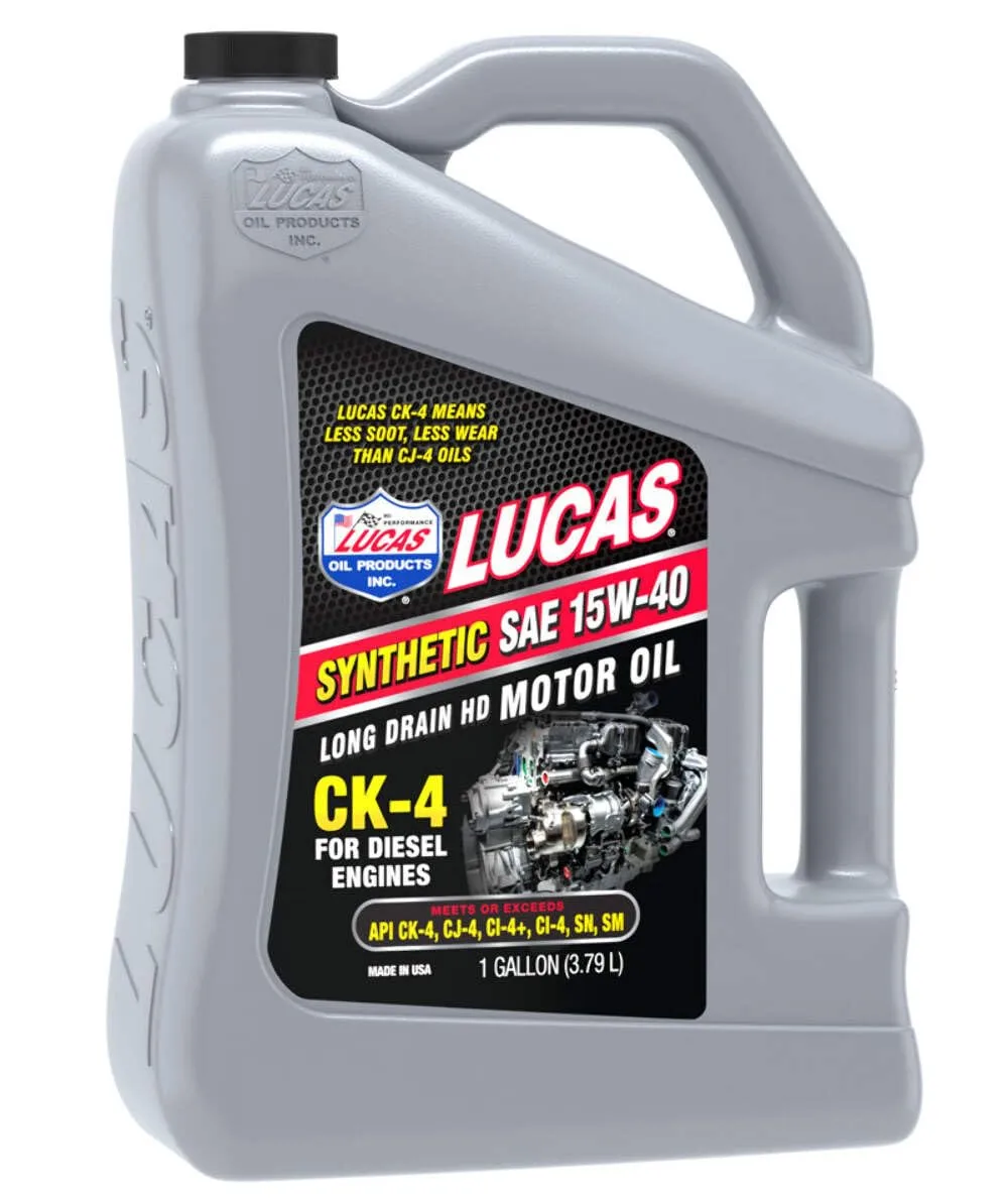 Lucas Oil 11247 Synthetic SAE 15W-40 CK-4 Diesel Oil - 1 Gallon