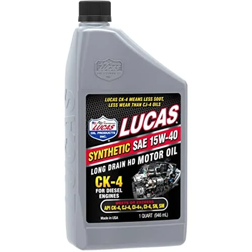 Lucas Oil Synthetic SAE 15W-40 CK-4 Truck Oil - 6 x 1 Quart