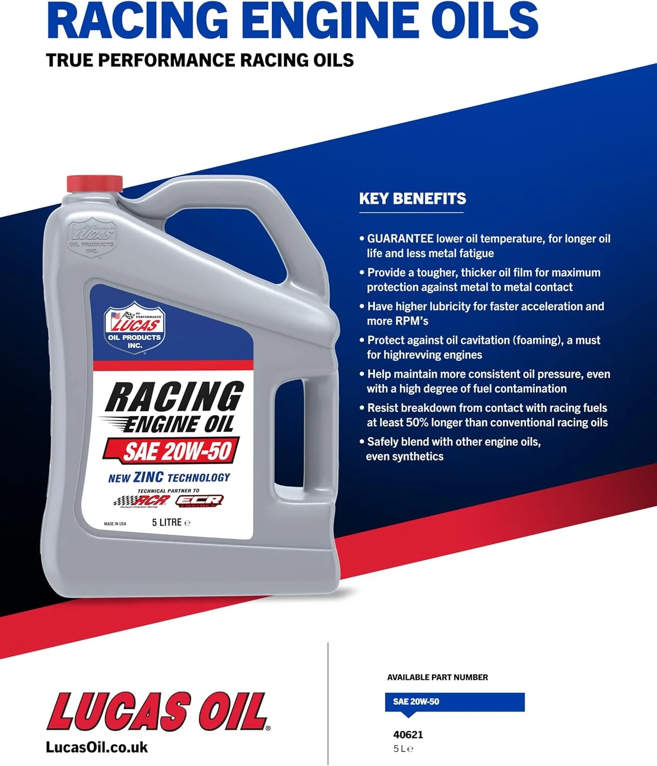 LUCAS OIL High Performance Racing Engine Oil