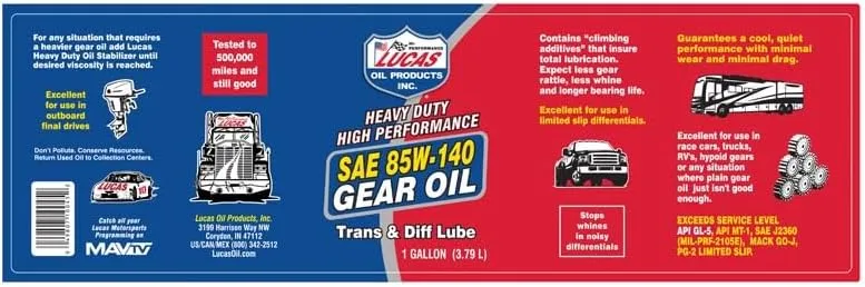 Lucas Oil Heavy Duty Gear Oil