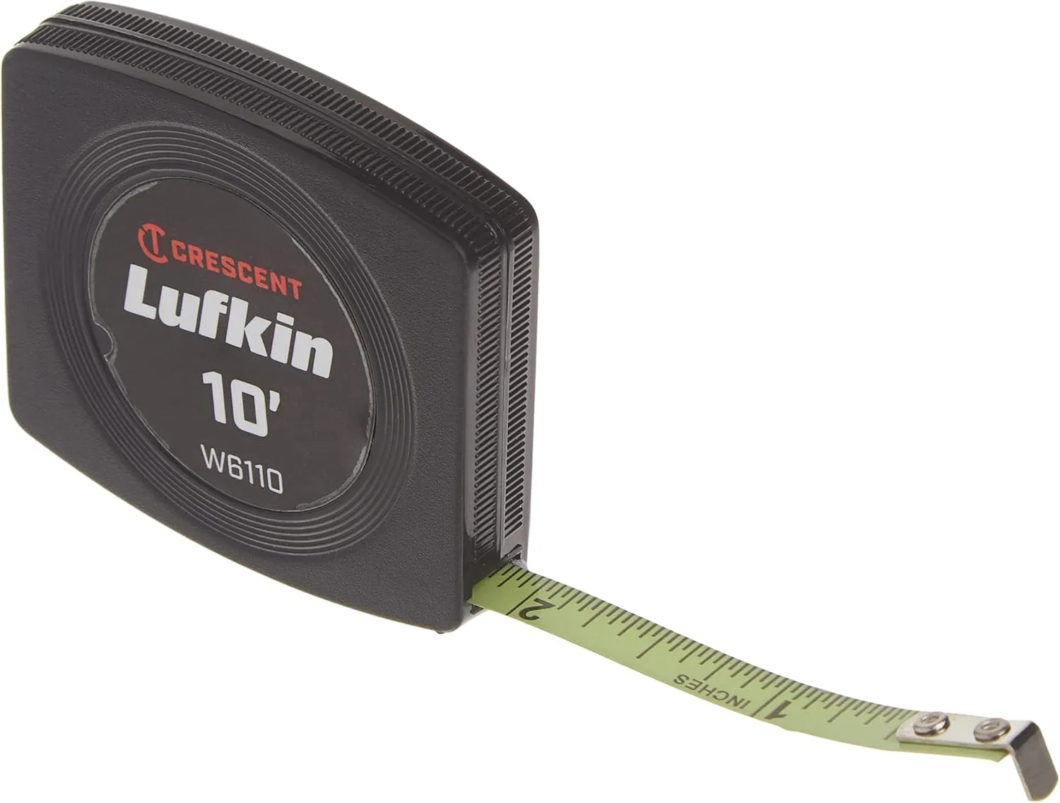 Crescent Lufkin 1/4" x 10' Pee Wee Yellow Clad Pocket Tape Measure - W6110 , Black
