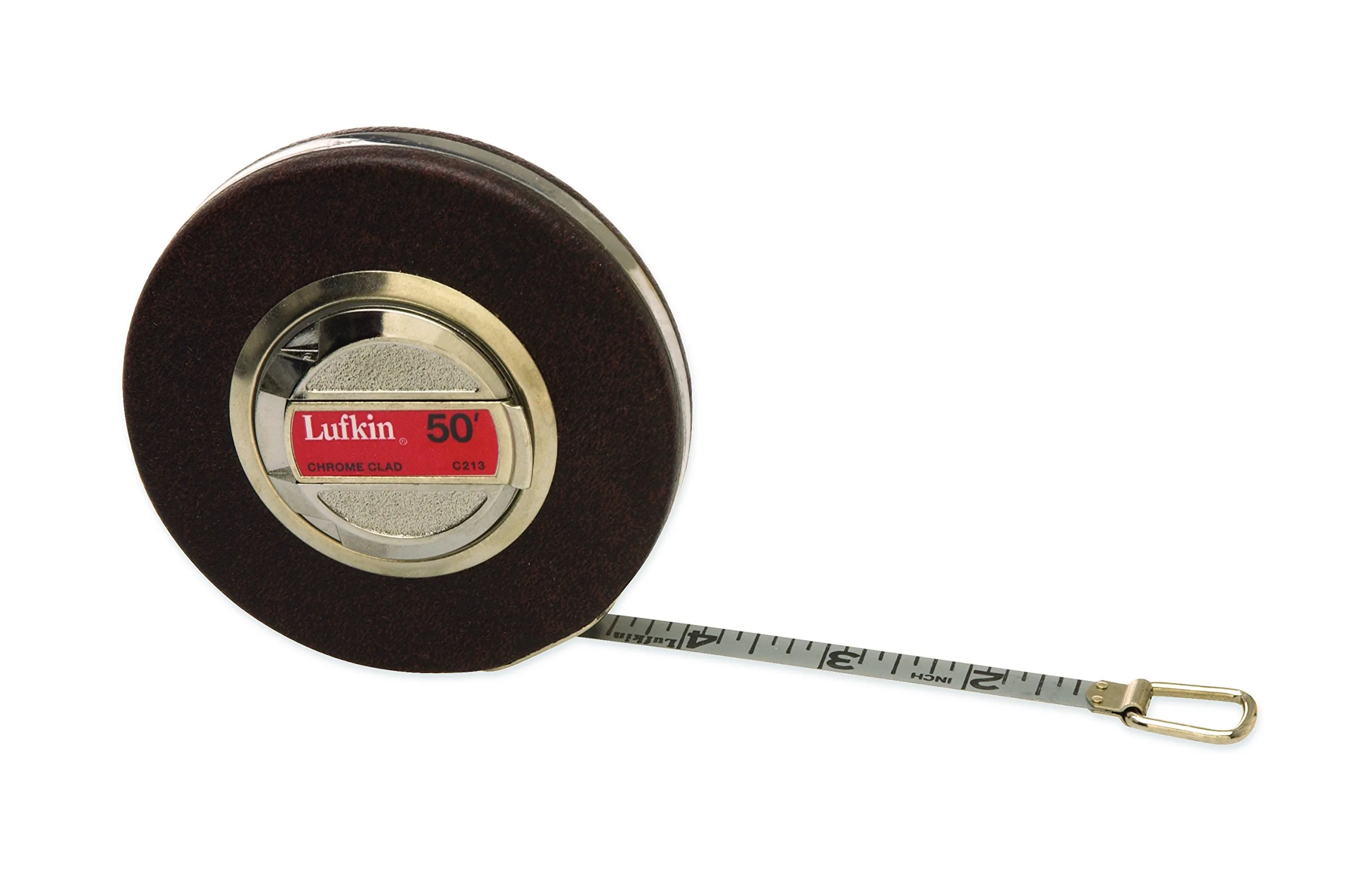 Crescent Lufkin 3/8" x 50' Anchor Chrome Clad Engineer's Tape Measure - C213DN, Black