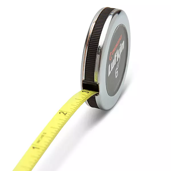 Crescent Lufkin 1/4" x 6' Executive® Diameter Yellow Clad A19 Blade Pocket Tape Measure - W606PD 1.8 m Diameter