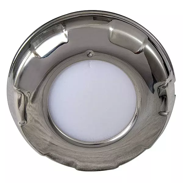 Lumitec Aurora - LED Dome Light - Polished SS Finish - 2-Color White/Red Dimming