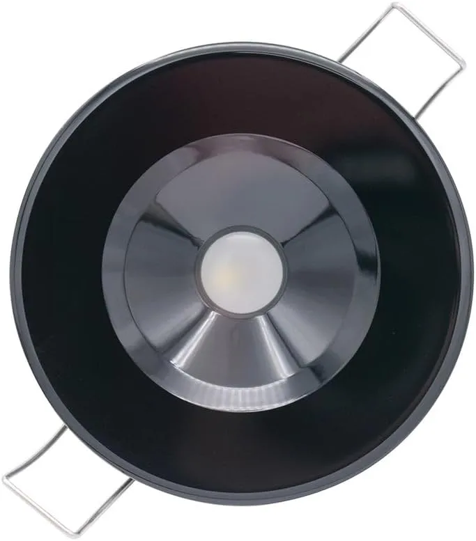 Lumitec Illusion Flush Mount LED Down Light - Spectrum RGBW - Warm White - Black Housing