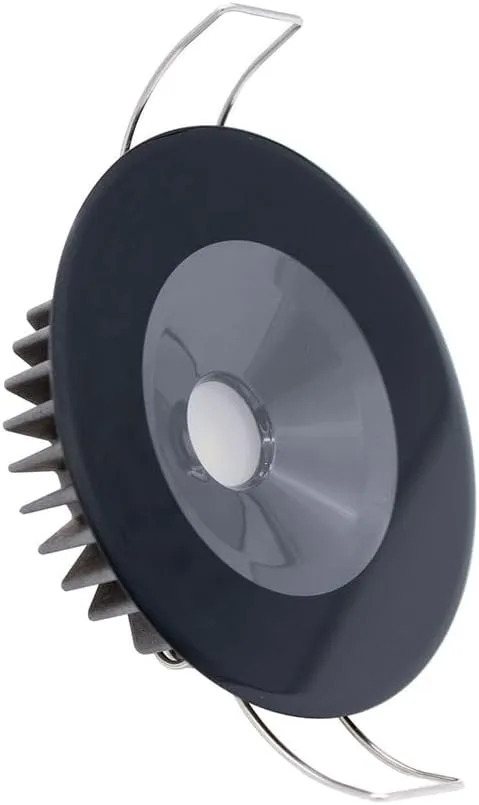 Lumitec Illusion Flush Mount LED Down Light - Spectrum RGBW - Warm White - Black Housing