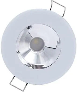 Lumitec Illusion Flush Mount LED Down Light - Spectrum RGBW - Cool White - White Housing - Chrome Reflector