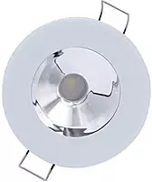 Lumitec Illusion Flush Mount LED Down Light - Spectrum RGBW - Cool White - White Housing - Chrome Reflector