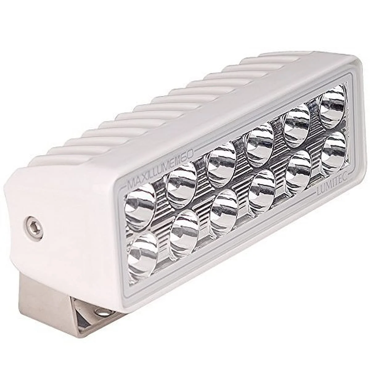 Lumitec Maxillume H60 Trunnion Mount Flood Light, White Housing, Dimming