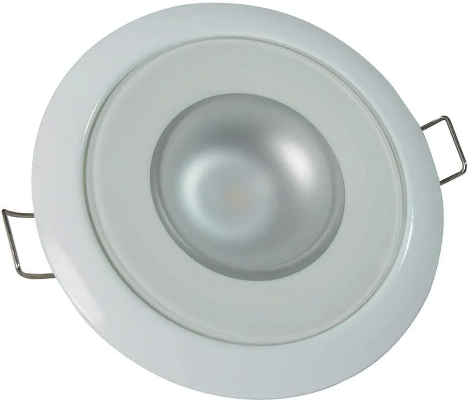 Lumitec Mirage White Bezel Exterior and Interior Flush Mount LED Down Light White Dimming Blue Dimming 113121