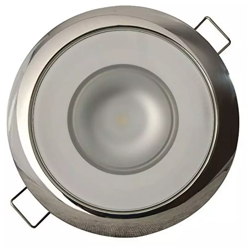 Lumitec Mirage SS Polished Bezel Exterior and Interior Flush Mount LED Down Light White dimming, Blue dimming