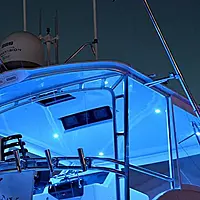 Lumitec Mirage SS Polished Bezel Exterior and Interior Flush Mount LED Down Light White dimming, Blue dimming