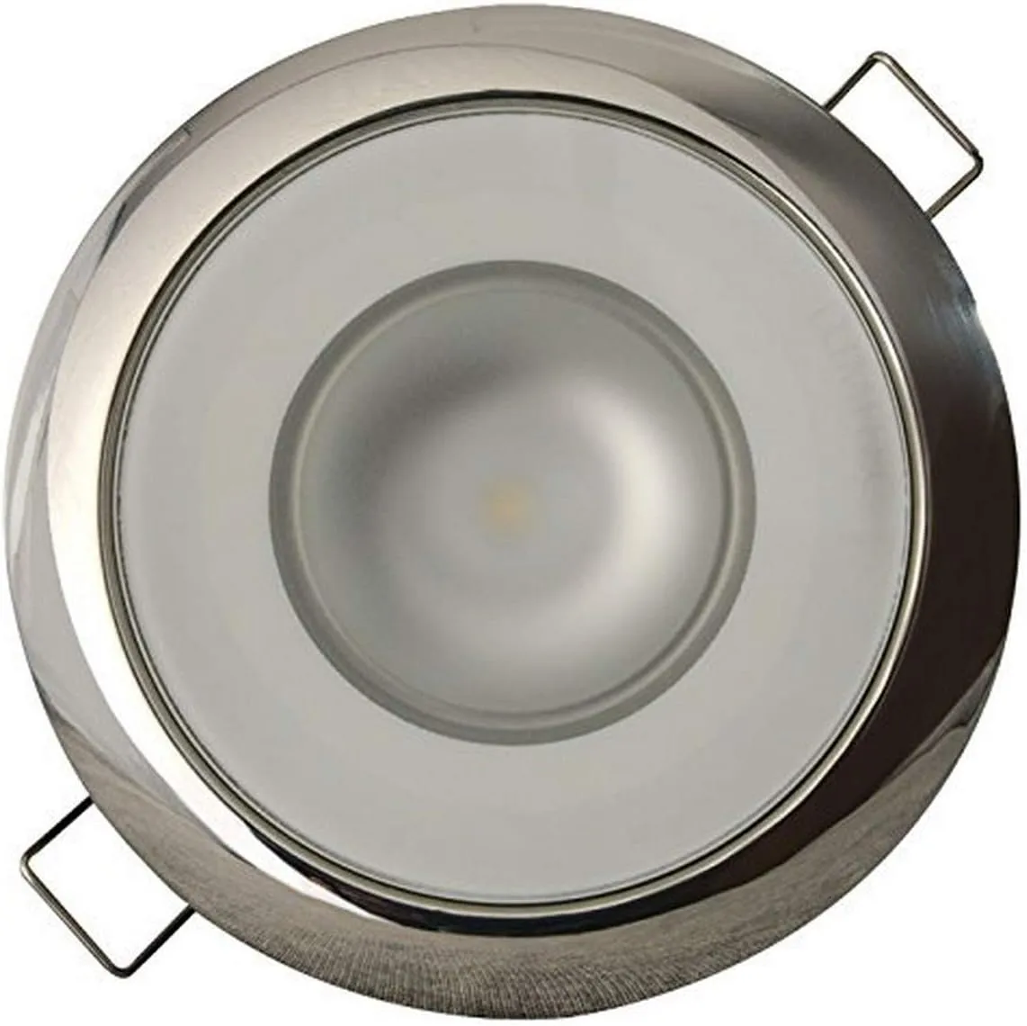 Lumitec Mirage SS Polished Bezel Exterior and Interior Flush Mount LED Down Light White dimming, Blue dimming