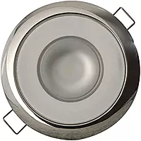 Lumitec Mirage SS Polished Bezel Exterior and Interior Flush Mount LED Down Light White dimming, Blue dimming