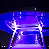 Lumitec Mirage SS Polished Bezel Exterior and Interior Flush Mount LED Down Light White dimming, Blue dimming