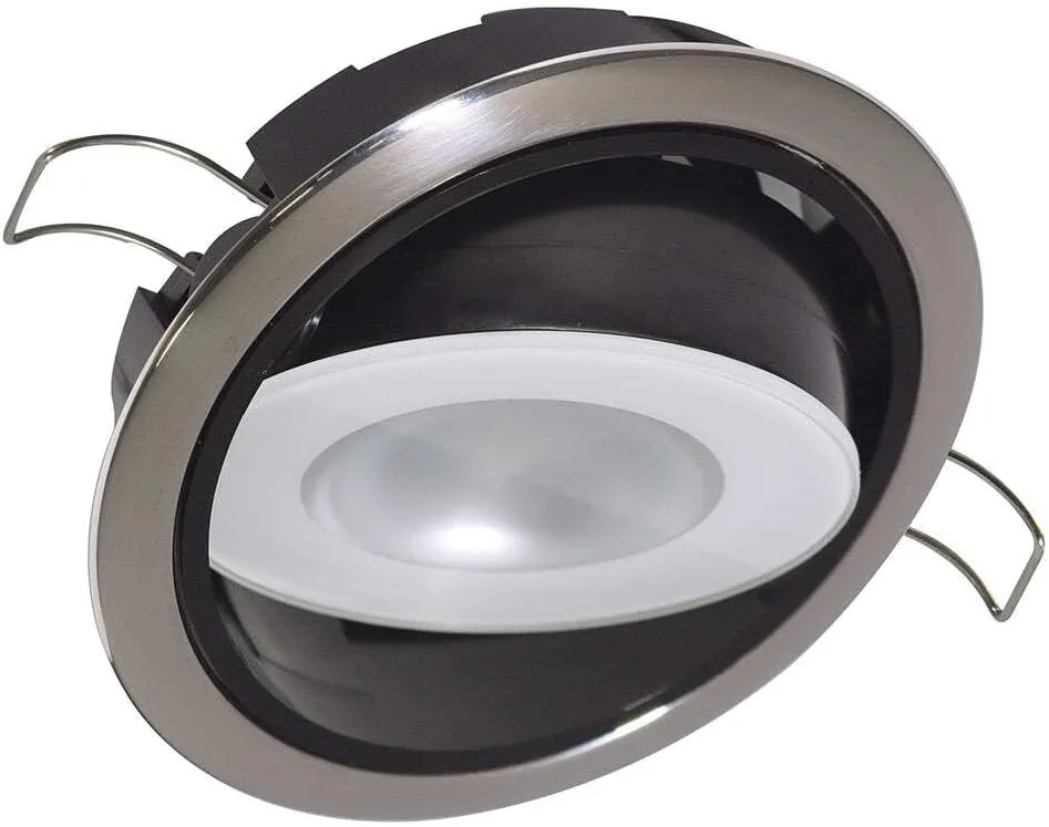 Lumitec Positionable Mirage LED Down Light, Water sealed, Positionable Polished Housing Spectrum RGBW Light