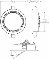 Lumitec Positionable Mirage LED Down Light, Water sealed, Positionable Polished Housing Spectrum RGBW Light