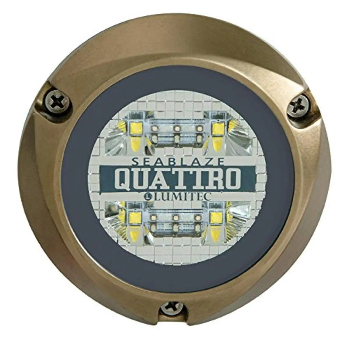 Lumitec Lighting 101511, LED Underwater Light, SeaBlaze Quattro Underwater Light, Dual Color White/Blue