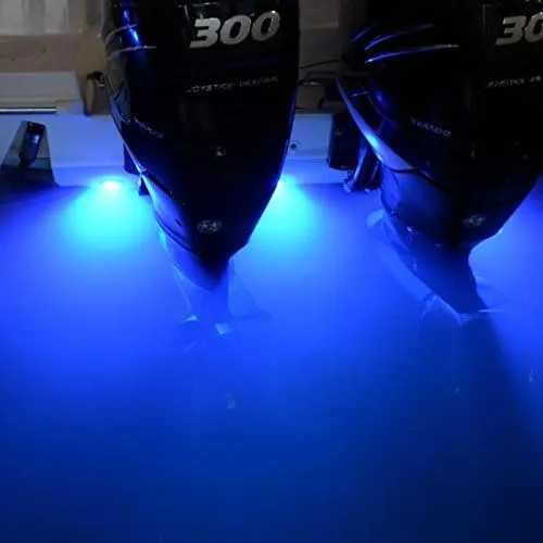Lumitec Lighting 101511, LED Underwater Light, SeaBlaze Quattro Underwater Light, Dual Color White/Blue