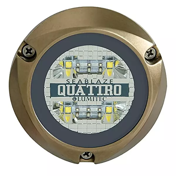 Lumitec Lighting 101510, LED Underwater Light, SeaBlaze Quattro Underwater Light, Spectrum Full-Color RGBW One Size