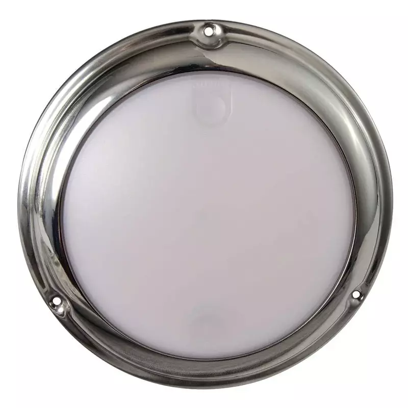 New Touchdome Led Dome Light lumitec 101097 Stainless Bezel Dia. 6.75" White-Blue LED 12-24V 410mA @ 12VA