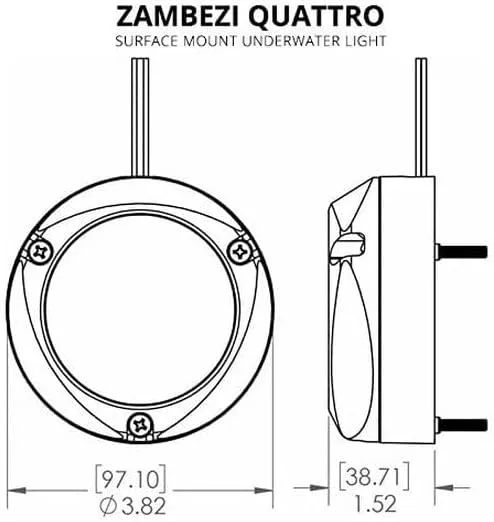 LUMITEC Zambezi Quattro Surface Mount Underwater Light