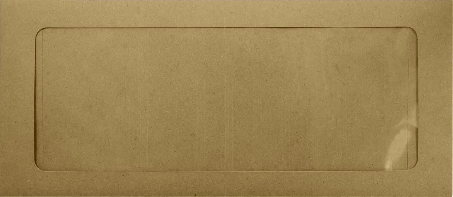 LUX #10 Full-Face Window Envelopes, Grocery Bag Brown, Peel & Press, 4 1/8" x 9 1/2", Pack of 50