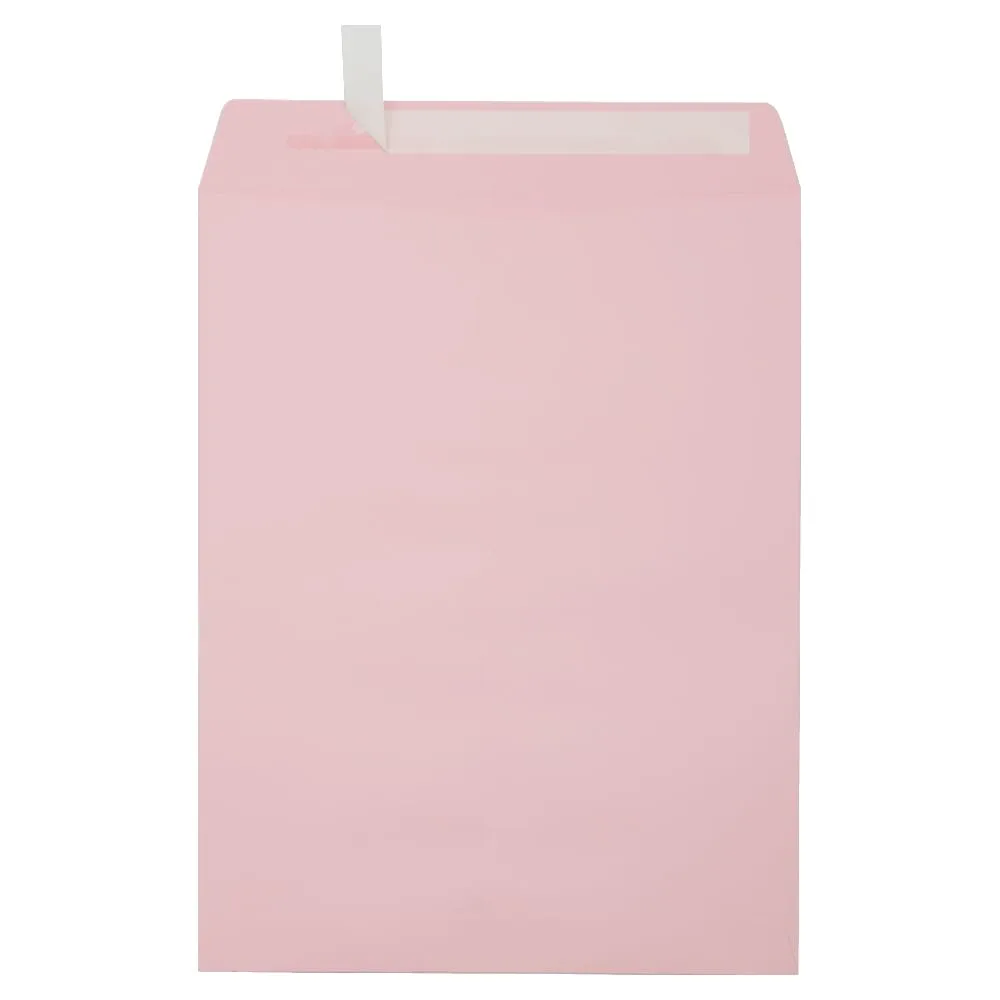 LUX 10 x 13 Open-End Envelopes, 80lb, Peel & Press Closure, Candy Pink - Pack of 50