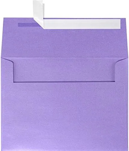 LUXPaper A2 Invitation Envelopes | Peel & Press | 4 3/8" x 5 3/4" | Amethyst Metallic | 80lb. Text | 1,000 Qty