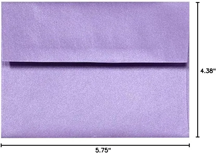 LUXPaper A2 Invitation Envelopes | Peel & Press | 4 3/8" x 5 3/4" | Amethyst Metallic | 80lb. Text | 1,000 Qty
