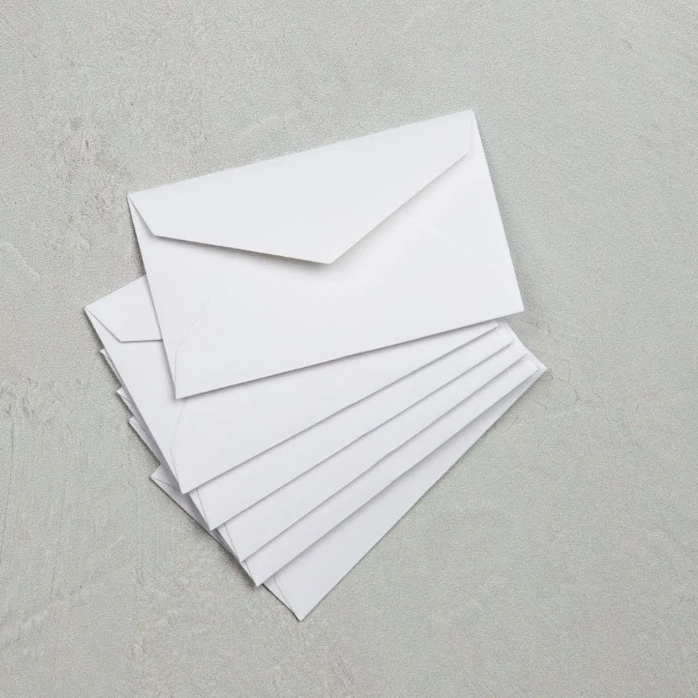 LUX Mini Envelopes, 2 1/8in x 3 5/8in, Gummed Seal, Bright White, Pack Of 250