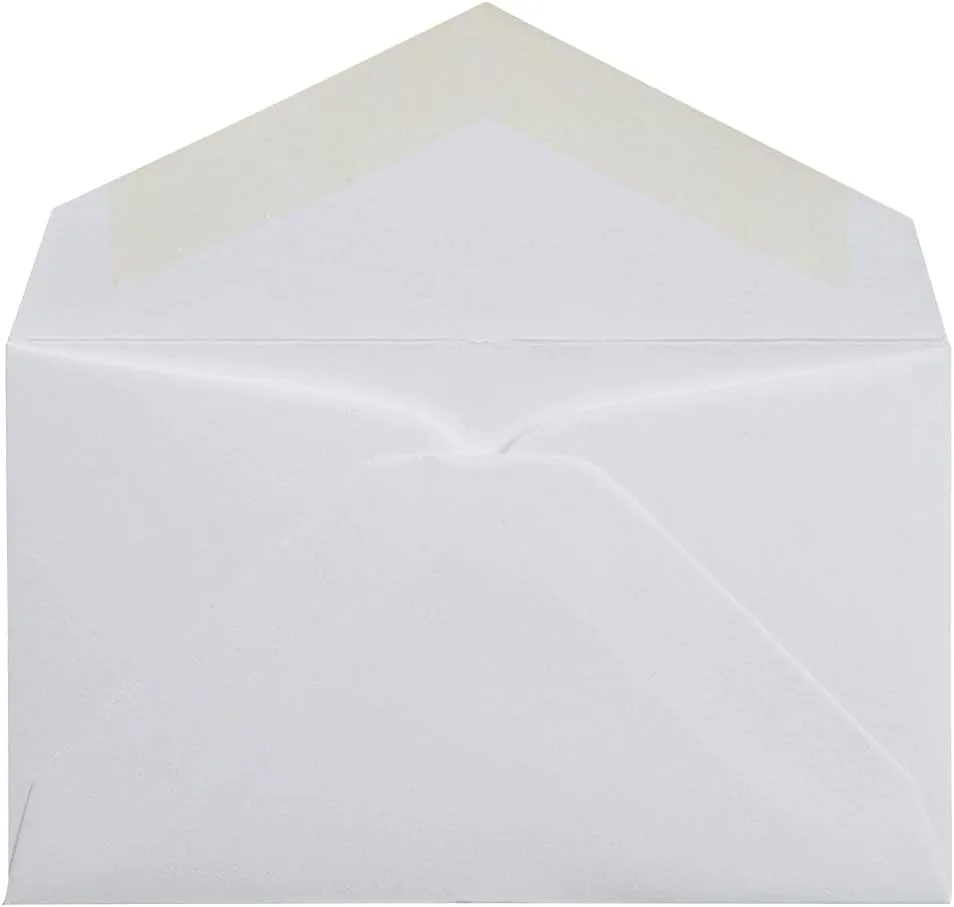 LUX Mini Envelopes, 2 1/8in x 3 5/8in, Gummed Seal, Bright White, Pack Of 250