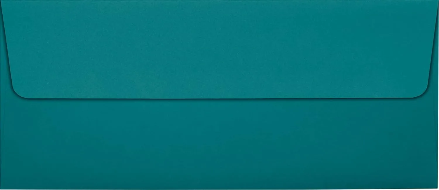LUX #10 Envelopes, Peel & Press Closure, Teal, Pack Of 50