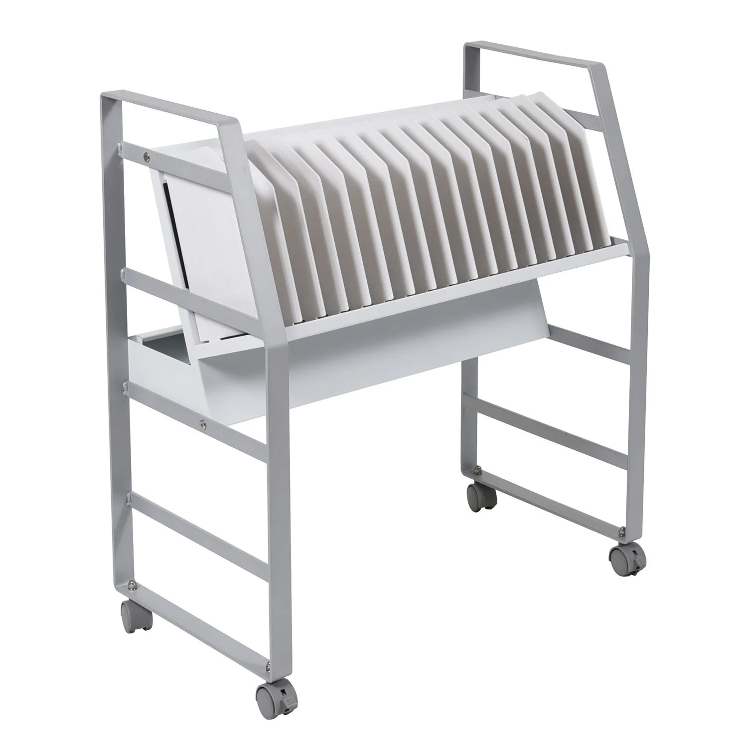 LUXOR 16-Tablet / Chromebook Open Charging Cart, Easily Accessible, UL and cUL Listed 125V/15A Power Strip (LOTM16)