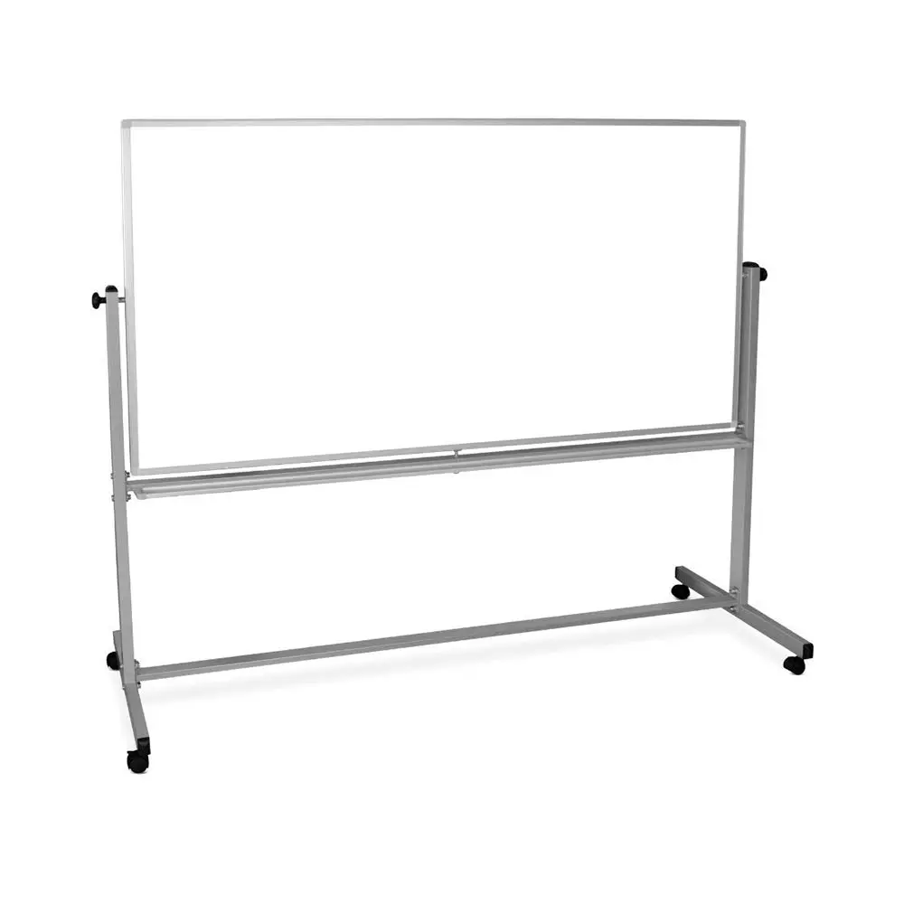 LUXOR Mobile Double-Sided Magnetic Dry Erase Whiteboard with Aluminum Frame and Stand