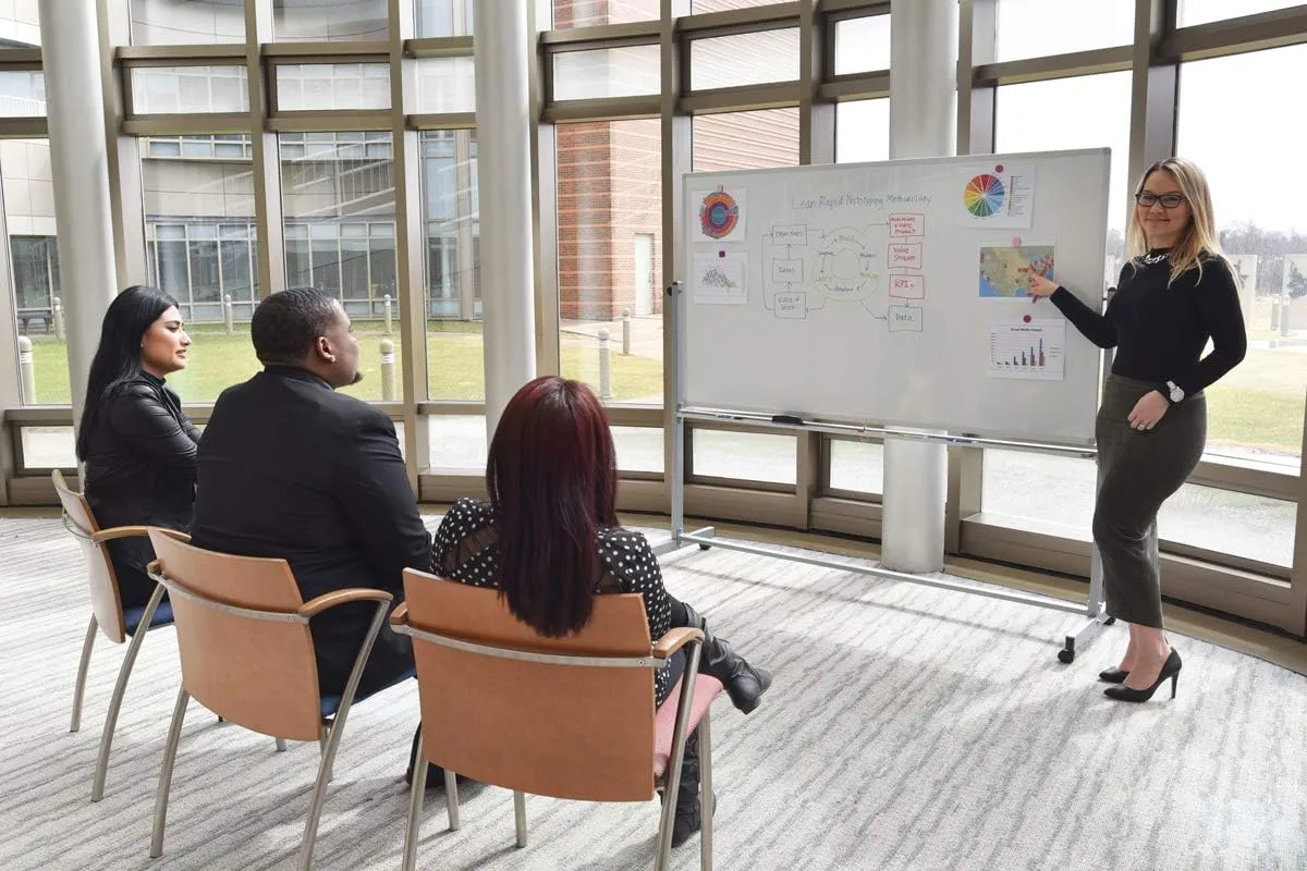 LUXOR Mobile Double-Sided Magnetic Dry Erase Whiteboard with Aluminum Frame and Stand