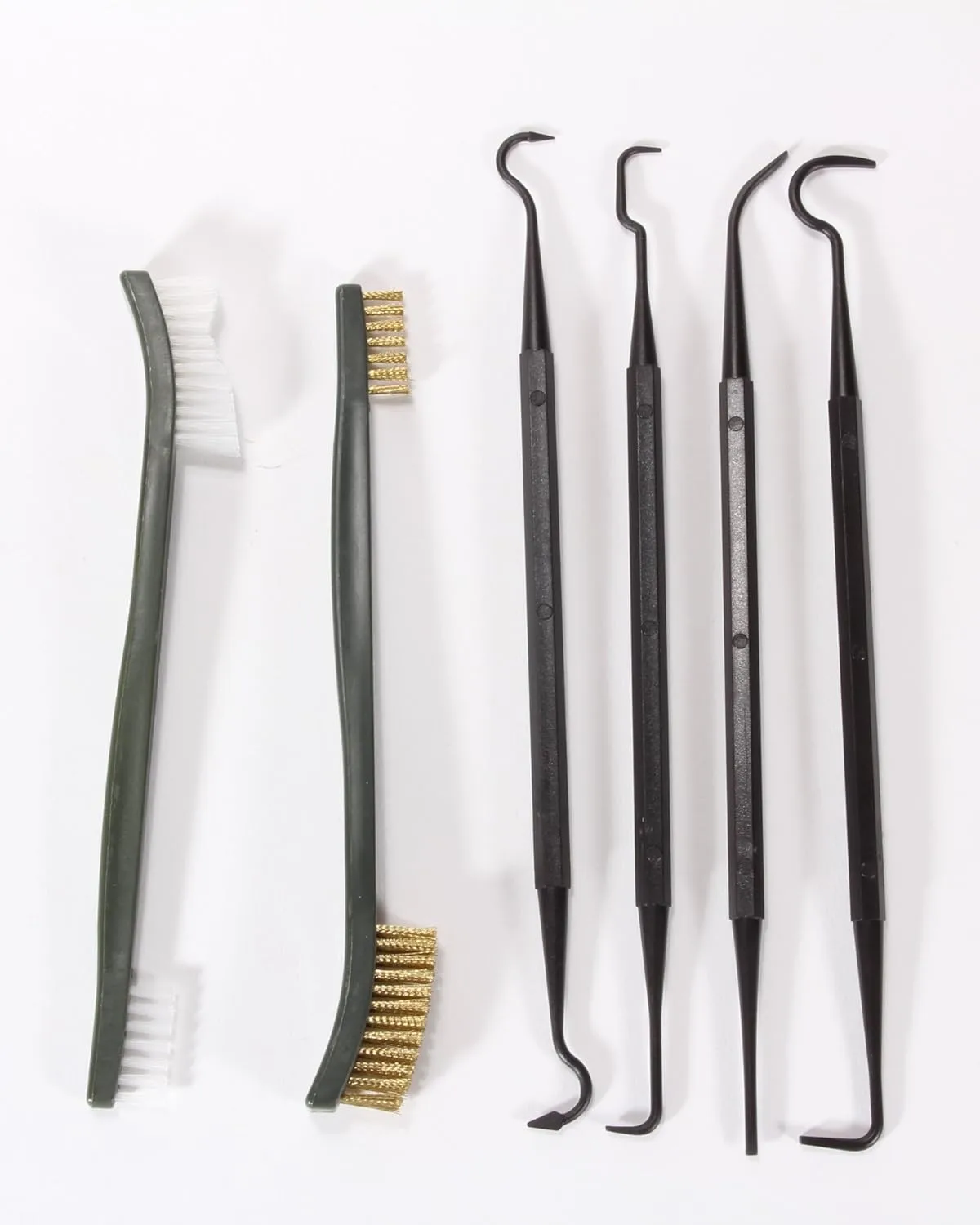 Lyman 6 Piece Pick & Brush Gun Cleaning Kit Brass/Nylon, Black, One Size, 04038