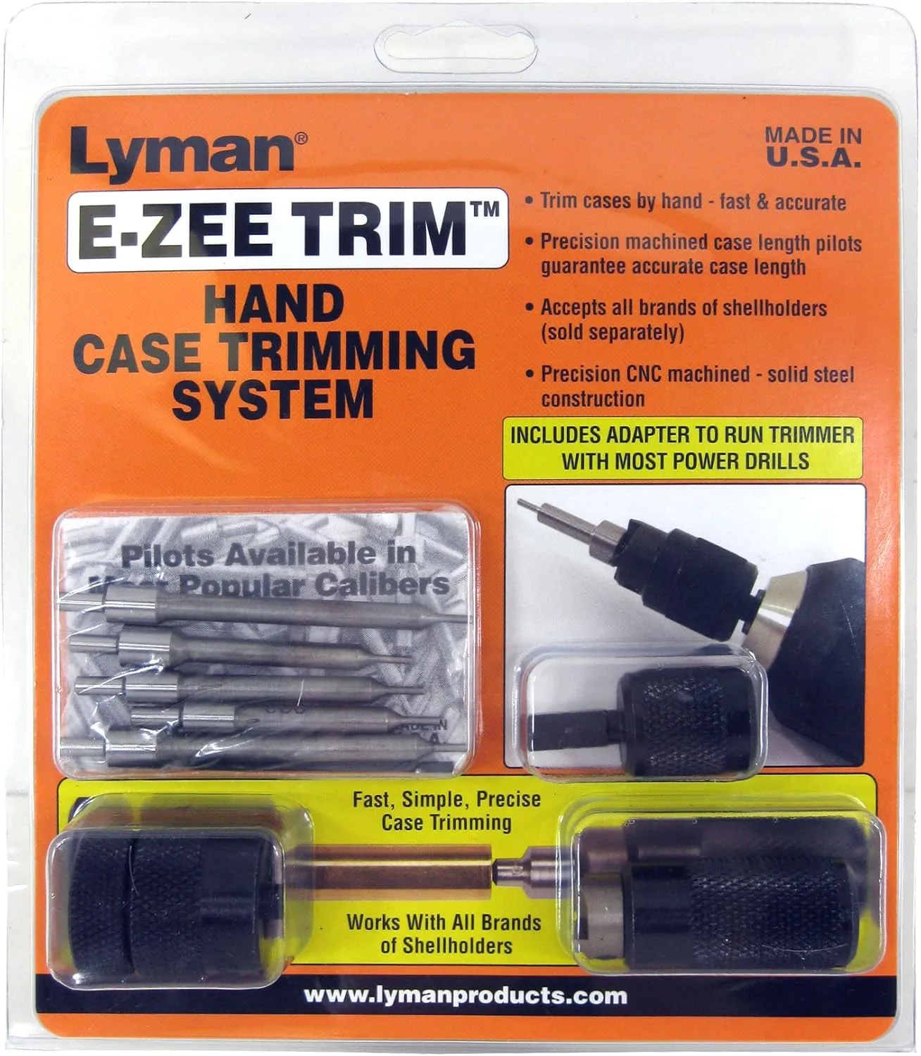 Lyman Products E-ZEE Trim Hand Case Trimmer Rifle Set