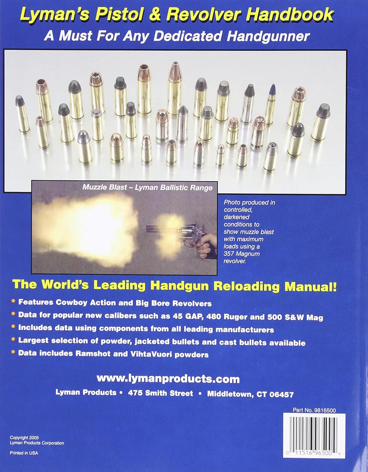 Lyman 9816500 Pistol & Revolver Handbook 3rd Edition