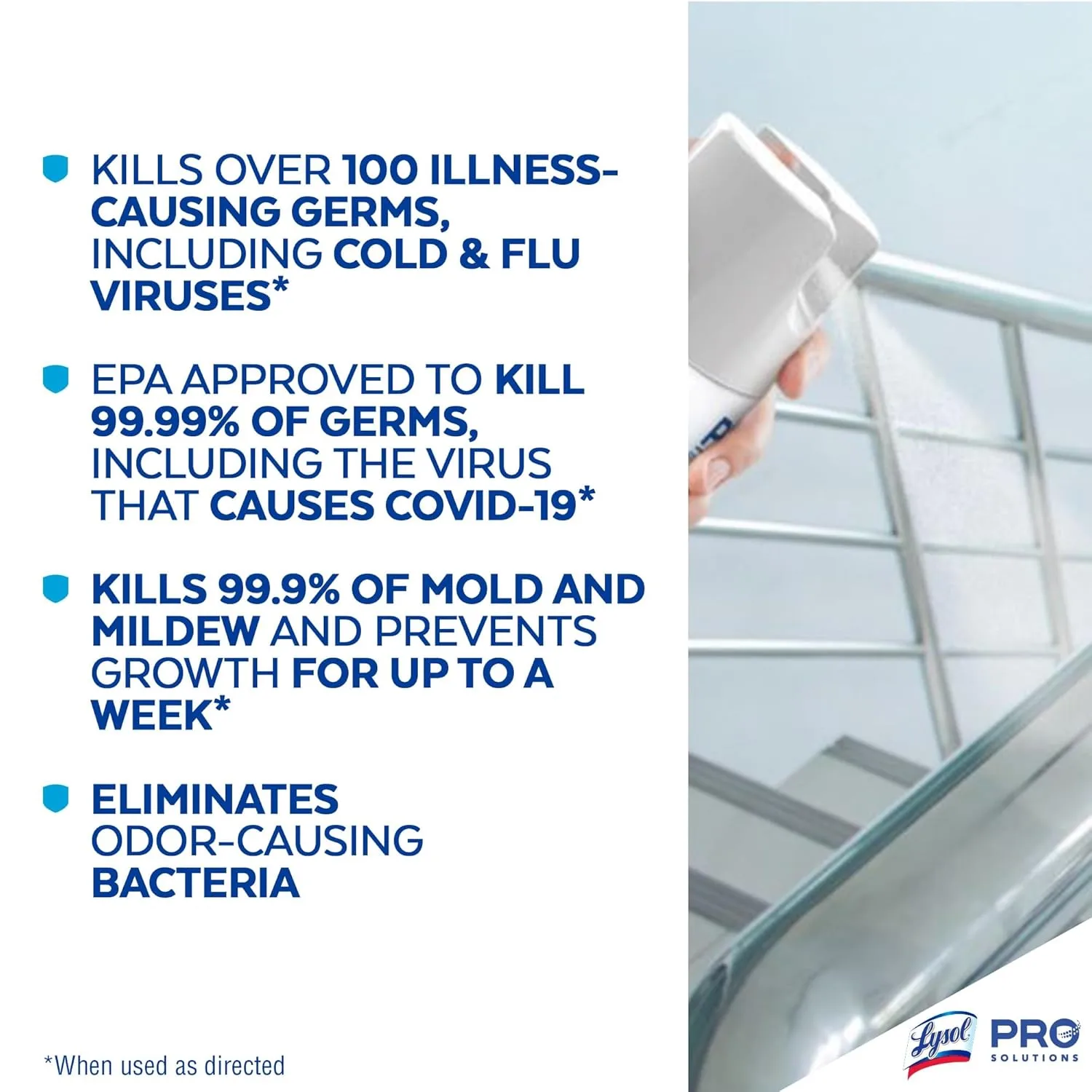 Professional Lysol, RAC89097, Lavender Disinfectant Spray, 1 Each, Clear