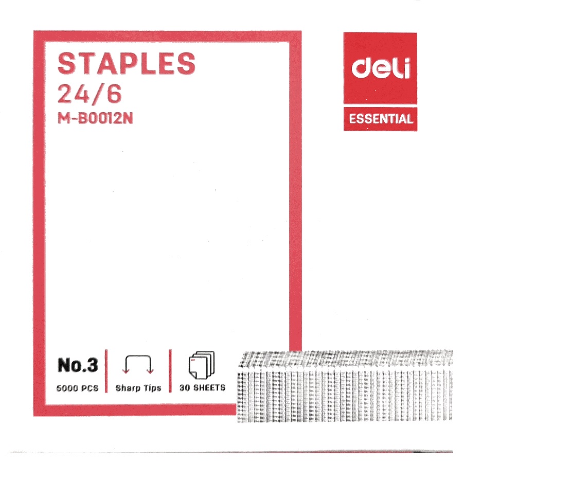 DELI M-B0012N STAPLES 24/6 - 5000s