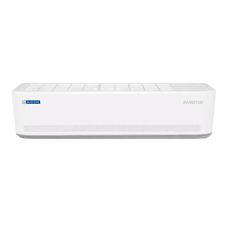 Close-up of the Blue Star ID312MNU indoor unit, showcasing its sleek design and digital display.