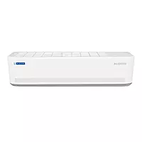 Close-up of the Blue Star Inverter Split AC indoor unit, showcasing its modern design and display.