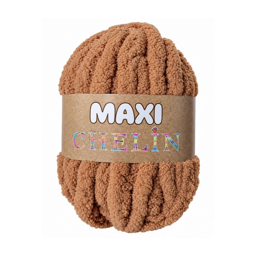 Lana Maxi Chelín Cafe Claro M003 Paquete x 2 Ovillos x 250G
