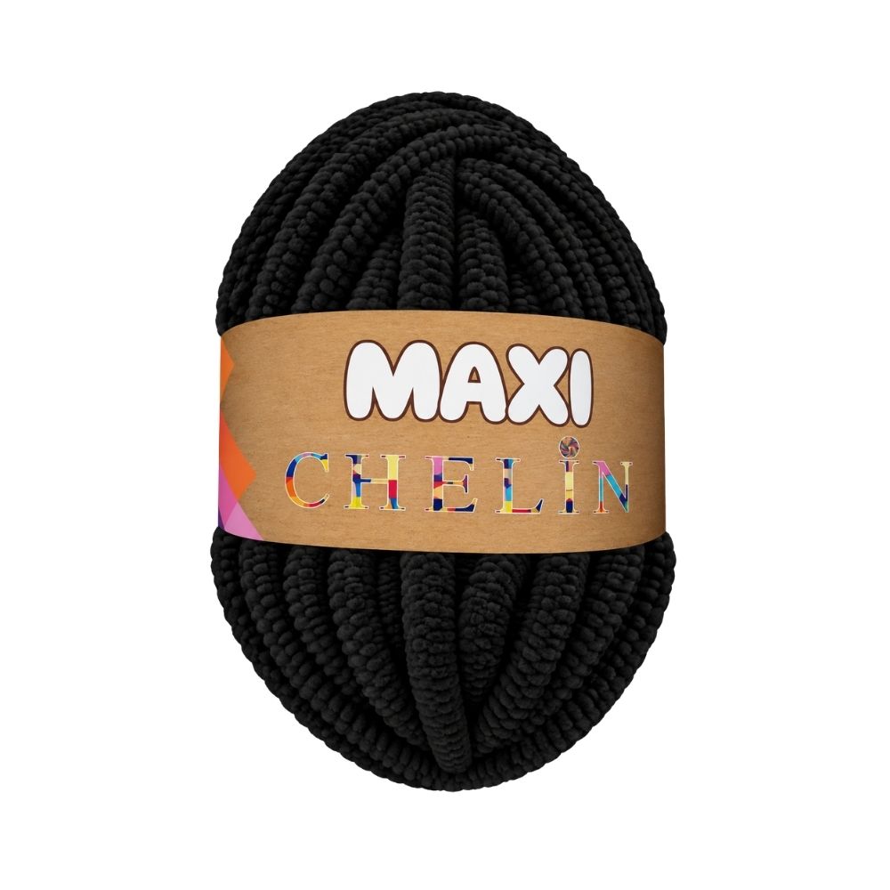 Lana Maxi Chelín Negro M015 Paquete x 2 Ovillos x 250G