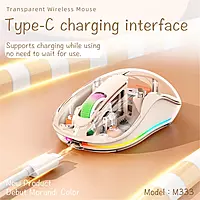 Wireless Transparent Mouse M333 - Green