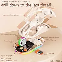 Wireless Transparent Mouse M333 - Green
