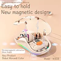 Wireless Transparent Mouse M333 - Purple